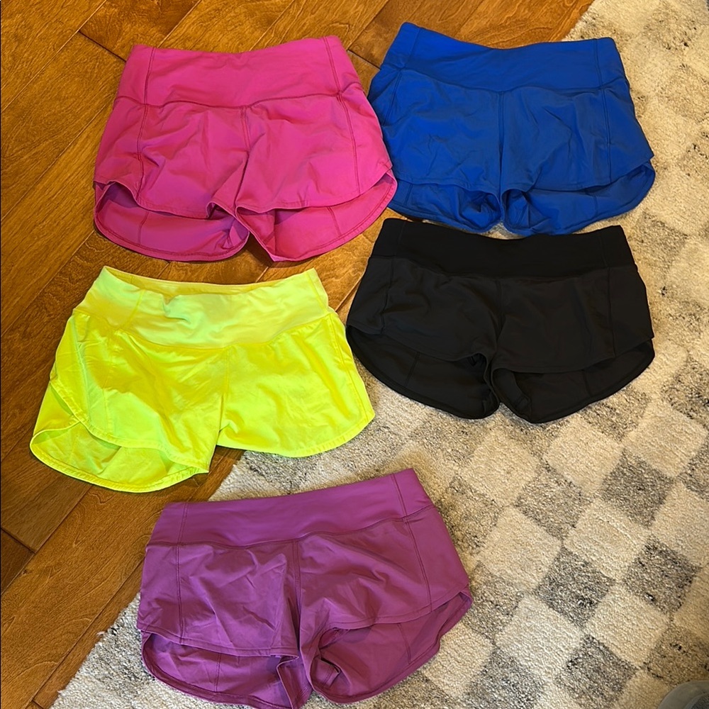 Pink and Blue Athletic Shorts with Lightweight Design